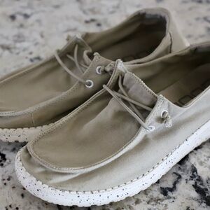 Hey Dude Women's Grey Wendy Canvas Slip on Shoes